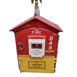 Vintage Rare Eagle Signal Fully Restored Double Door Fire and Police Emergency Pull