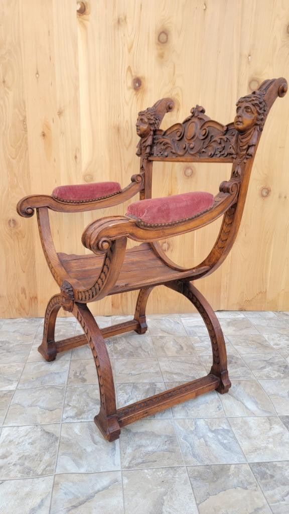 アンティーク イタリア ルネサンス リバイバル 彫刻装飾