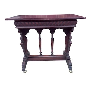Antieke Italiaanse renaissance-revival gesneden sierlijke figurale consoletafel