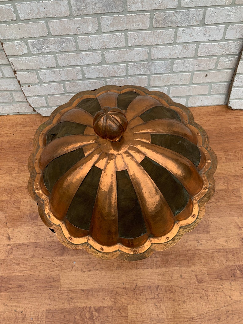 Vintage Copper Fire Pit With Lid Etsy