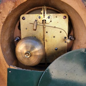 Antique Swedish Westerstrand Gold Rococo Cartouche Clock image 8