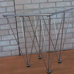 Mid Century Modern Geometric Inverted Pyramidal Chrome Base Glass Top Cocktail Side Table In the Style of Paolo Piva image 4