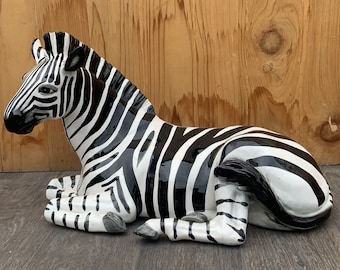 Mid Century Modern Zebra Statue Sculpture Figurine