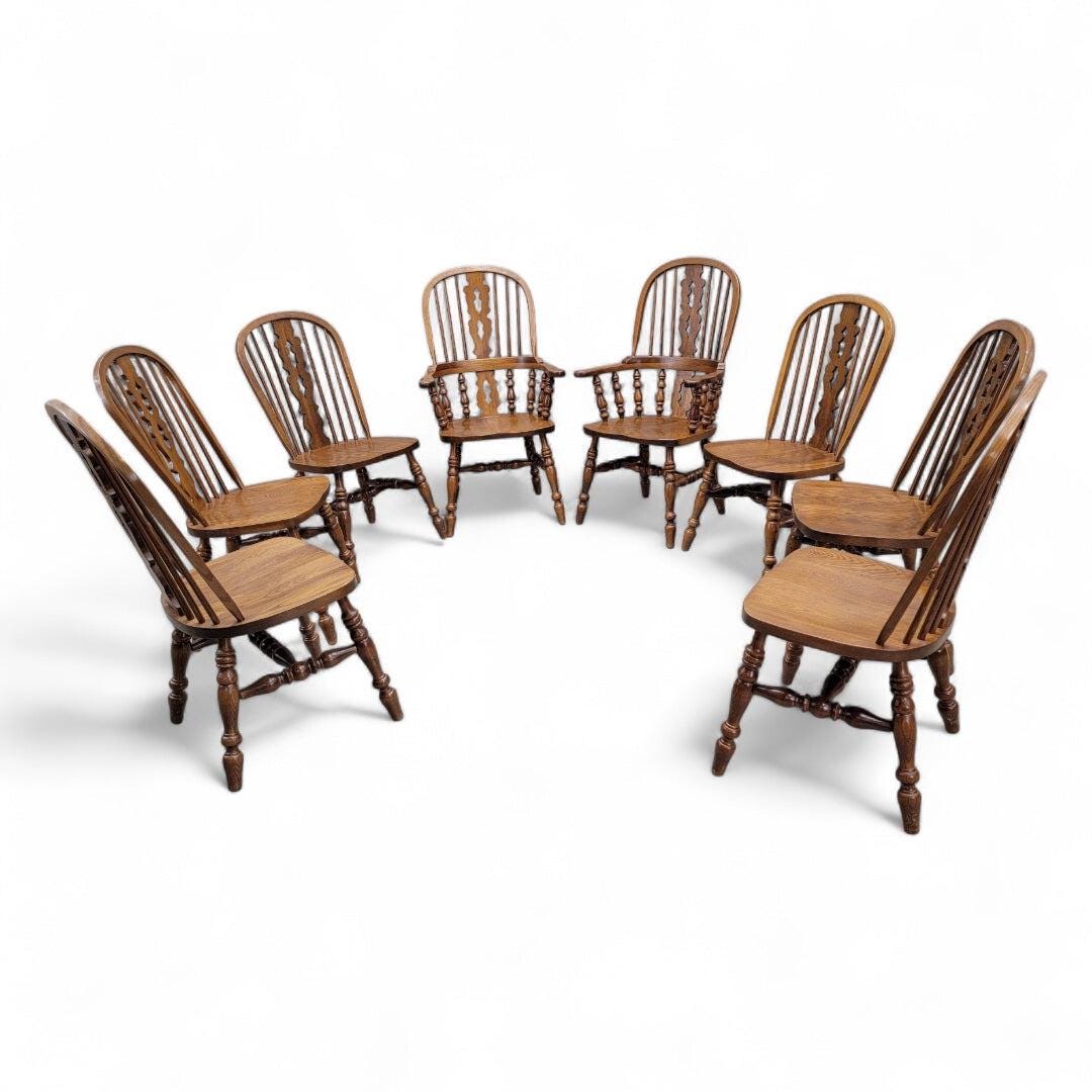 Vintage Victorian Style Windsor Dining Chairs by Nichols and Stone ...