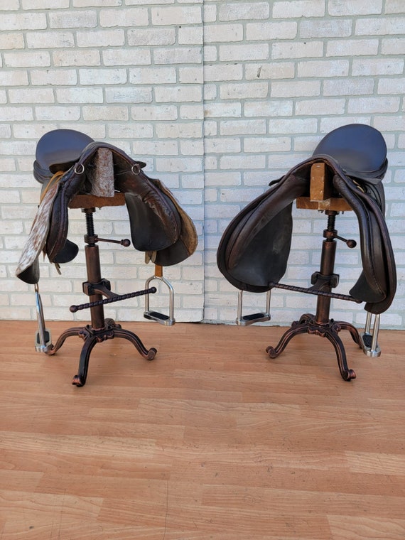 Antique cheap saddle stool