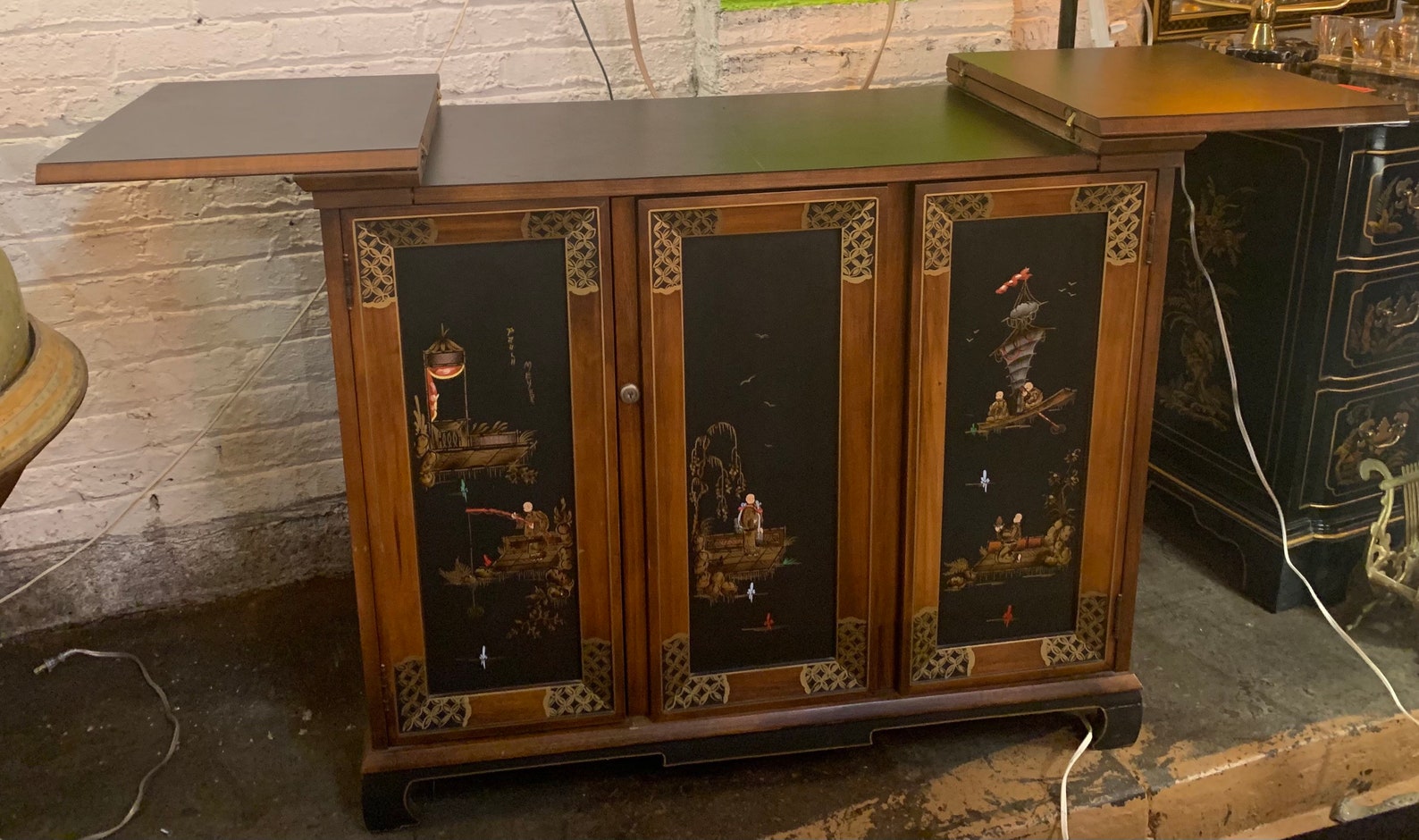 Jasper Company Hand Painted Expandable Bar Cart/dry Etsy