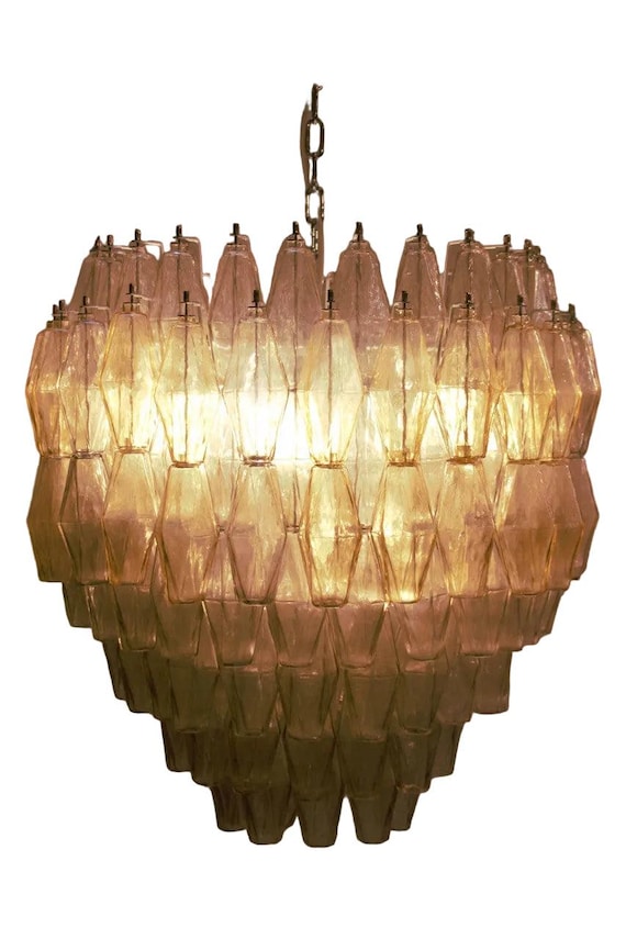 Vintage Modern Italian Glass Chandelier by Carlo Scarpa for Venini