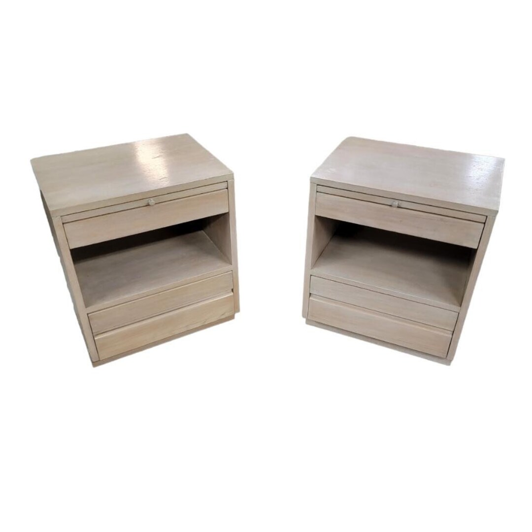 Mid Century Modern Driftwood Nightstand by Sligh Cross Country Etsy