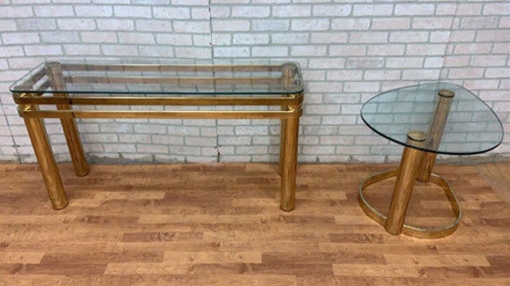 Hollywood Regency Console Table and Side Table by Leon Rosen for Pace