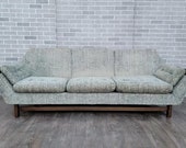 Mid Century Modern Adrian Pearsall Walnut Base Three Seat Gondola Sofa