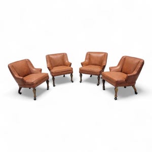 Mid Century Modern Low Profile Table Chairs - Set of 4