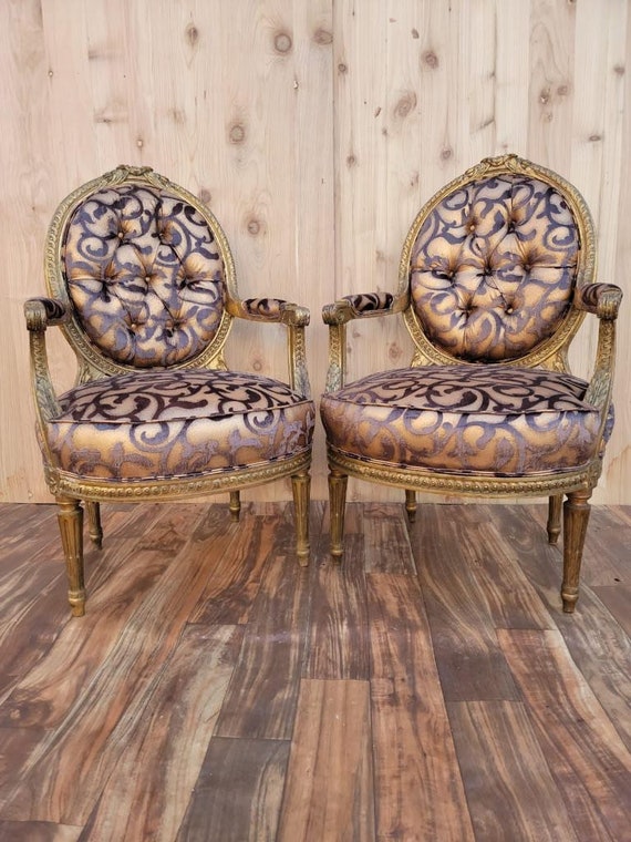 French Louis XV-Style Fauteuil Armchair