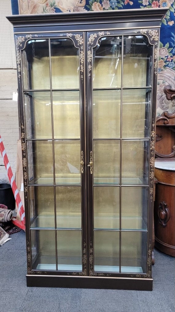 Union National Chinoiserie Curio Display Cabinet Etsy UK