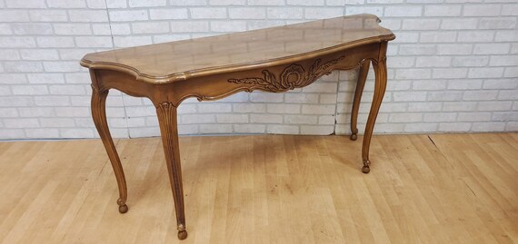 Vintage French Country Console Table and 2 Side Tables by