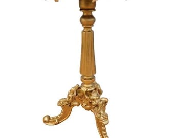 Antique Italian Ornate Marble Top Tripod Accent Table