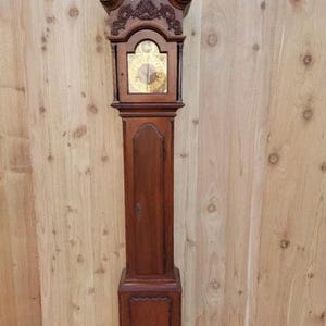 Vintage Traditional Grandmother Tall Floor Case Clock by Banks, Coldstone Co.