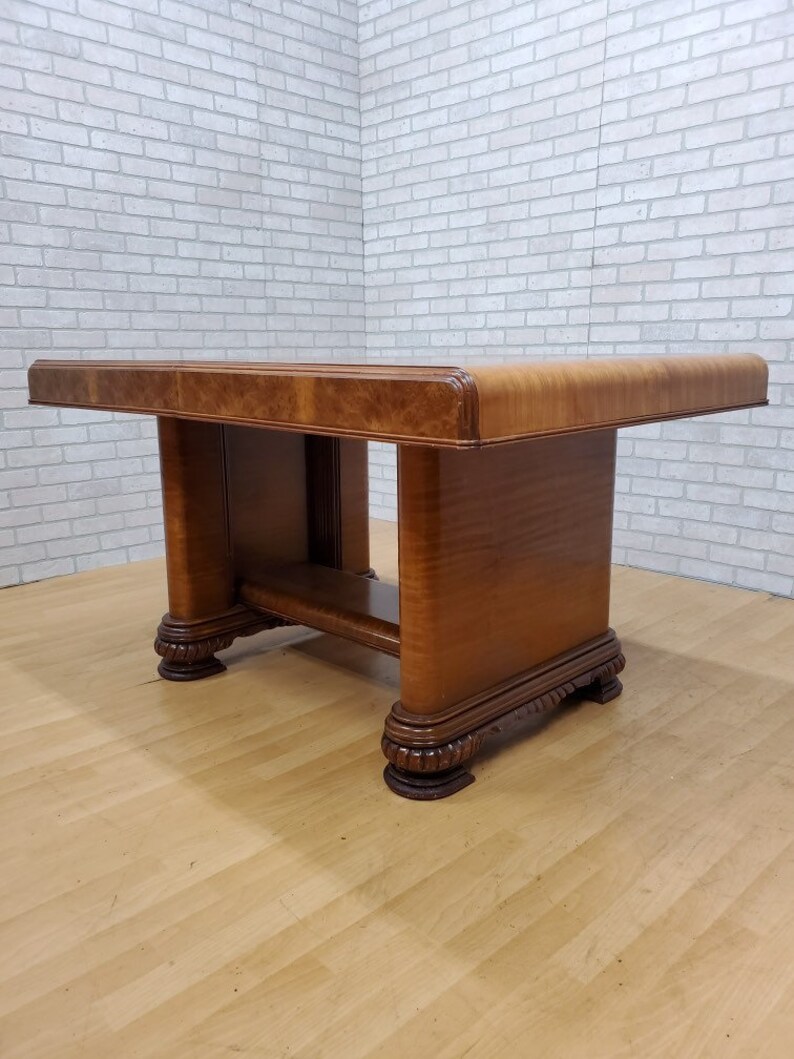 Art Deco Waterfall Dining Table with Five Dining Chairs 6 Etsy