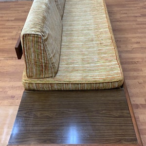 Mid Century Modern Adrian Pearsall Oak Daybed Sofa with Floating End Tables image 3