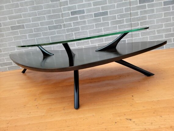 Mid century modern cheap boomerang coffee table