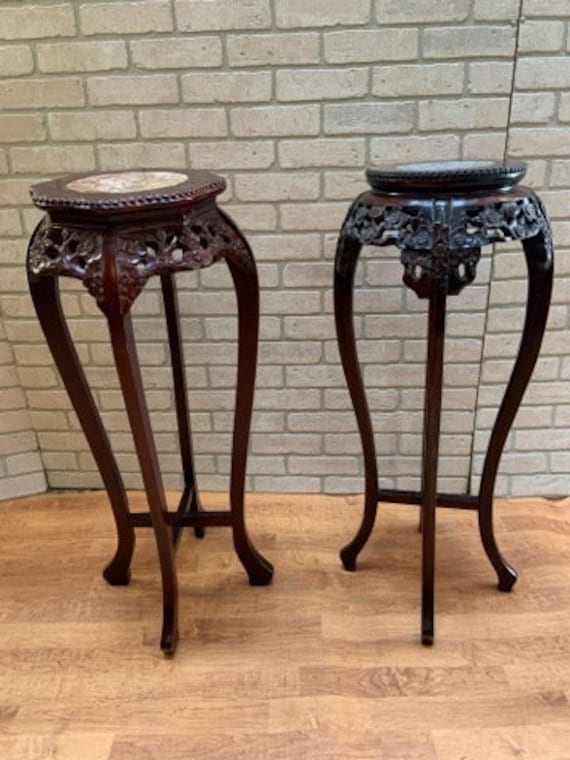 Marble top plant stand pedestal deals