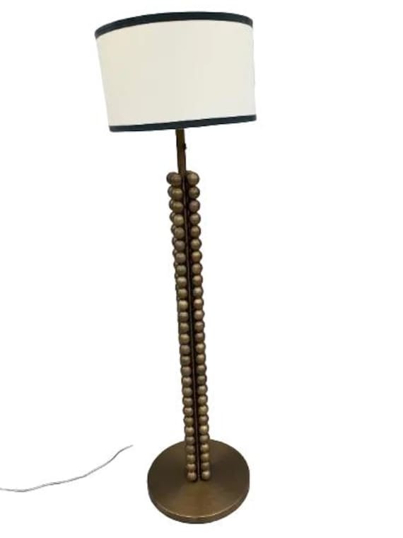 Modern Brass Textured Tower Floor Lamp
