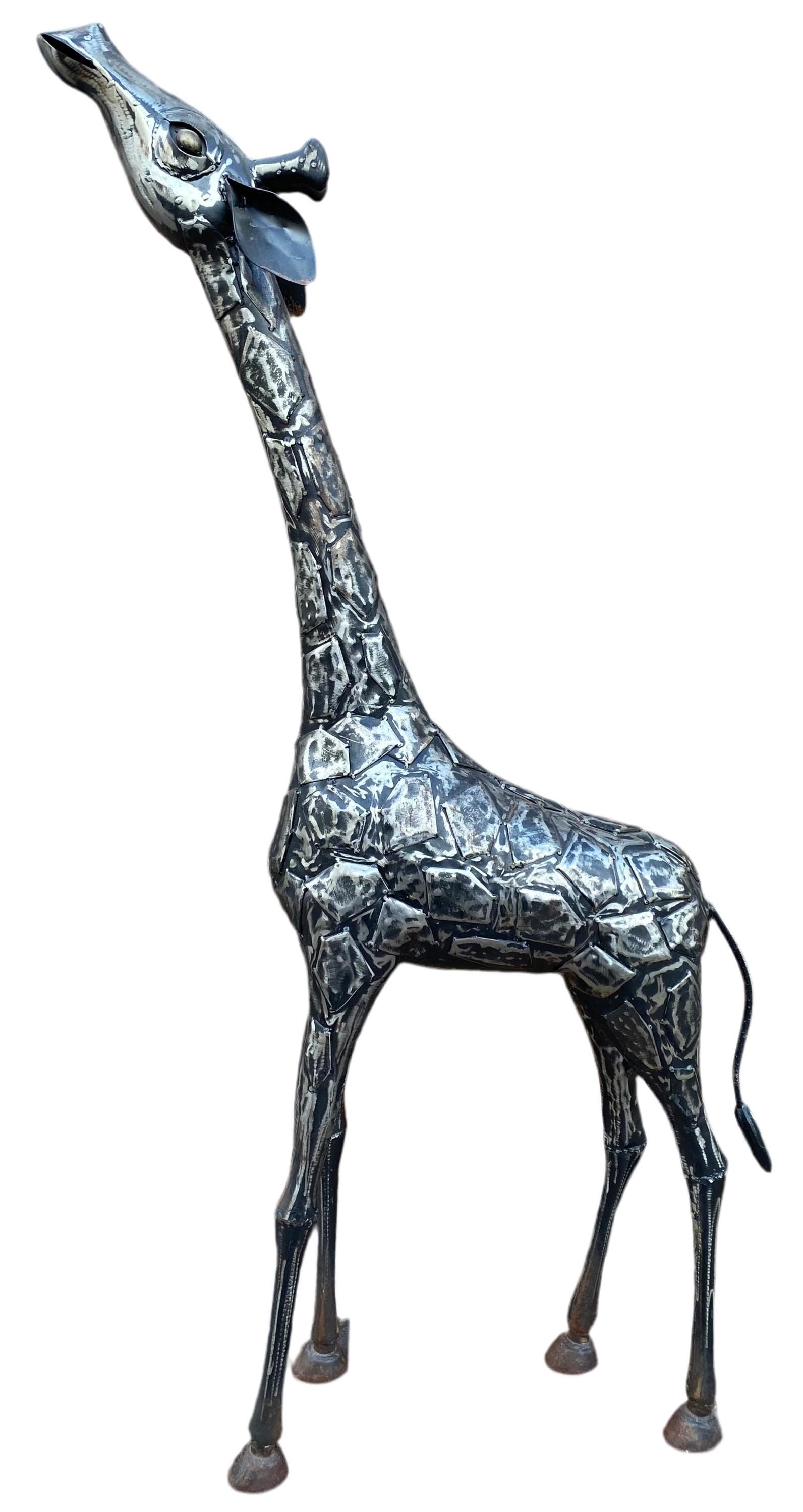 Vintage Modern Abstract Metal Matchwork Giraffe Patchwork