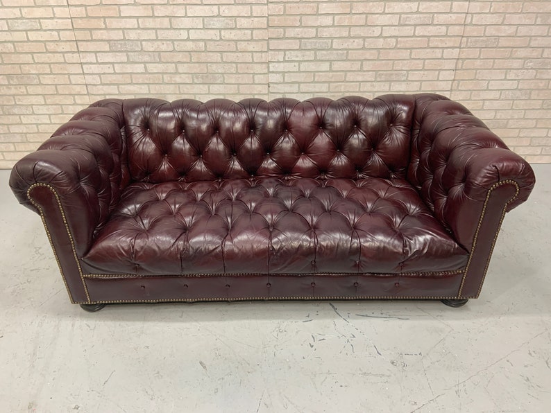 hancock moore leather chesterfield sofa