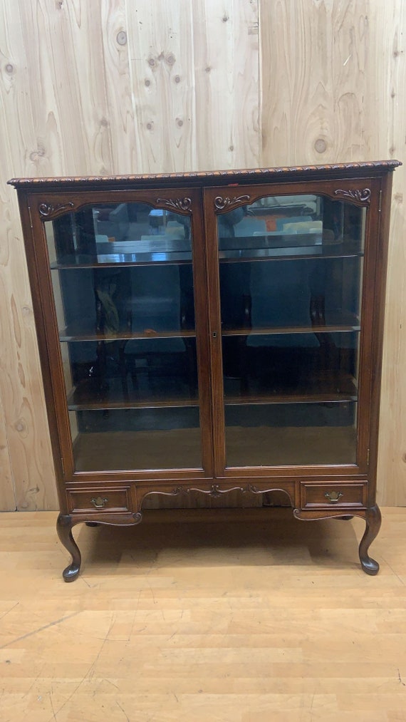Queen anne display on sale cabinet