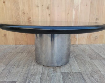 Mid Century Modern Vico Magistretti Style Bull Nose Edged Resin Top Coffee Table