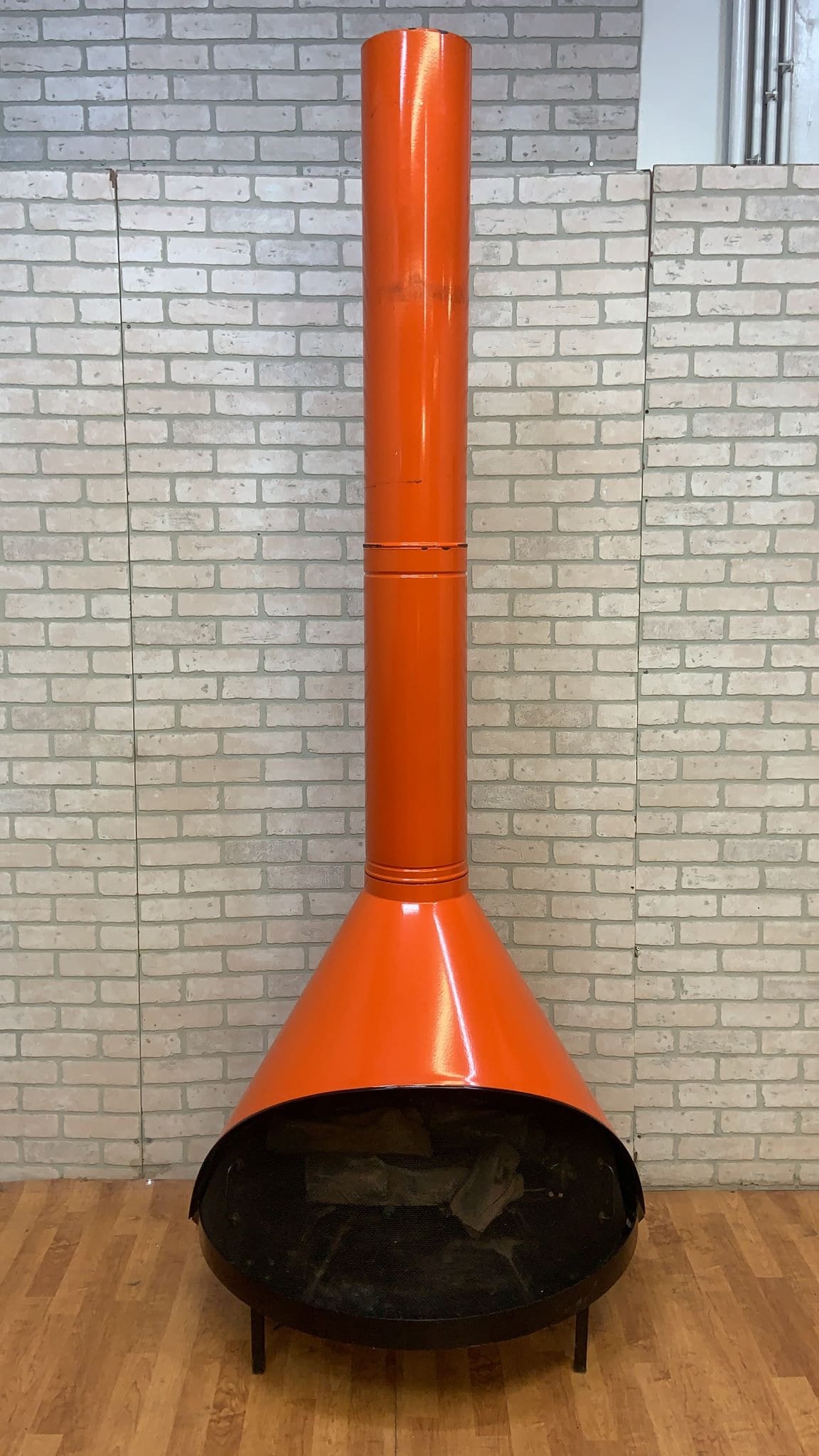 Vintage Mid Century Modern Preway Freestanding Gas/Wood Burning