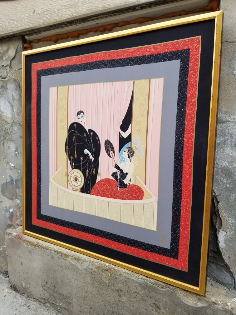 Vintage Framed L 'opera Signed Silk Scarf by Erte - Etsy