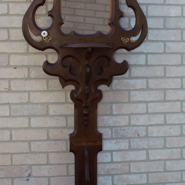 Antique Victorian Hall Tree with Mirror and 2 Umbrella Stands