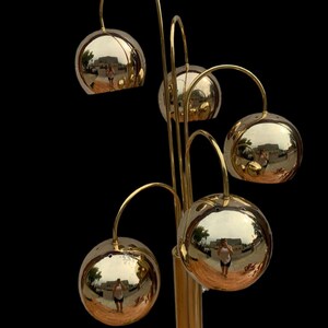 Mid Century Modern Gold 5 Light Orb Floor Lamp - Etsy