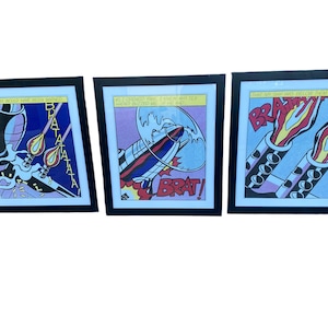 ロイ リキテンスタイン ポスター『As I Opened Fire』3枚セット Roy Lichtenstein – As I opened Fire, 1966 – Triptych (3