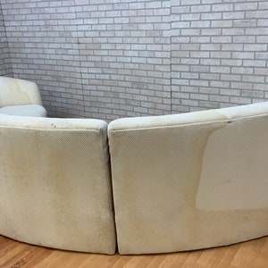 Mid Century Modern Vladimir Kagan Style 3 Piece Curved Sectional Sofa for Upholstery image 9