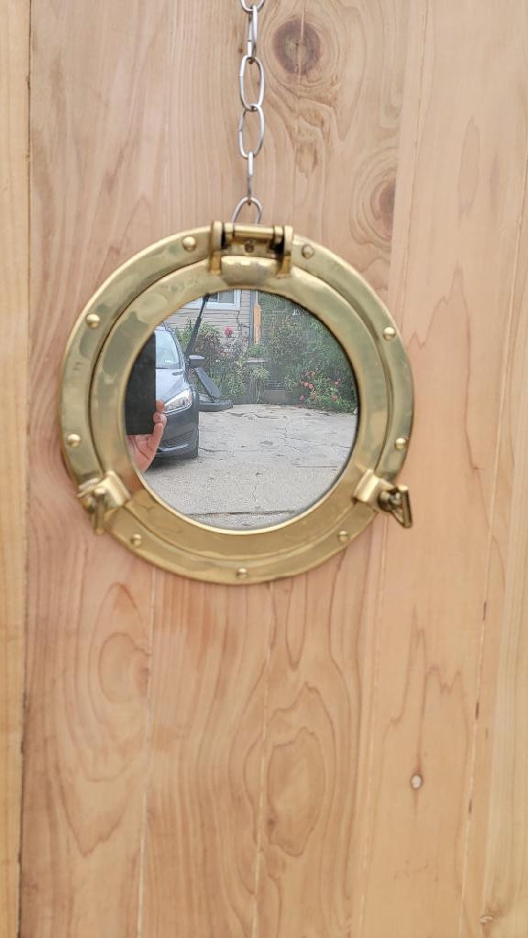 Vintage Nautical Brass Porthole Mirror Etsy