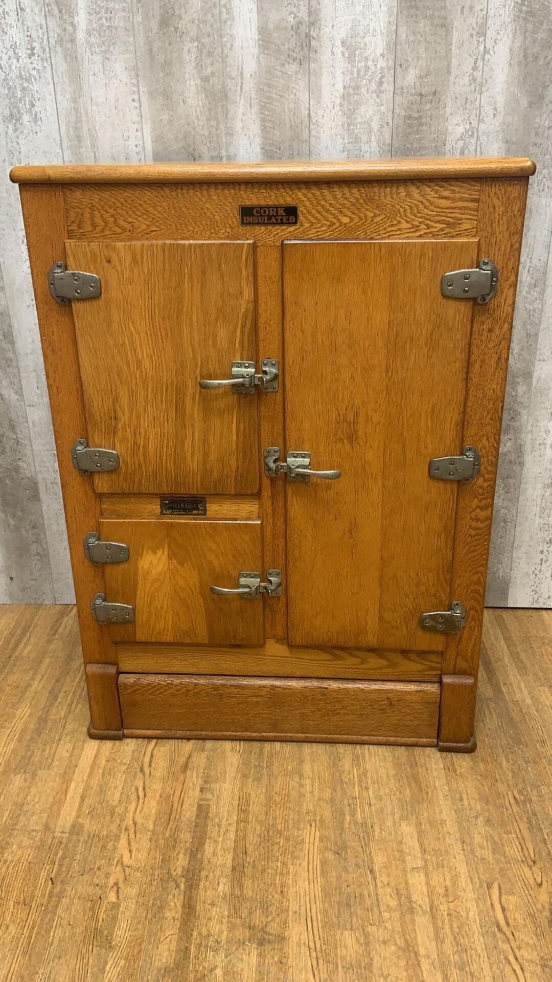 Vintage Cork Insulated Oak Ice Box Storage by Kleen Etsy