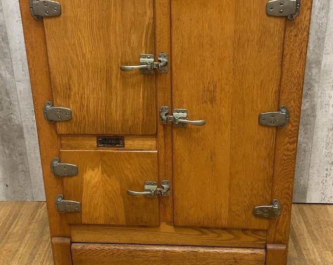 Vintage Cork Insulated Oak Ice Box Storage by Kleen Kold Etsy