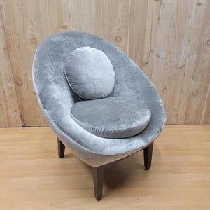 Mid Century Modern French Modernist Jean Royère Style Chair Newly Upholstered