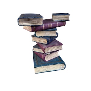 Vintage Faux Stacked Book Side Table image 2