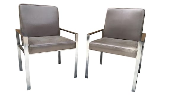 MCM Harvey Probber Style Chairs Newly Reupholstered- Pair