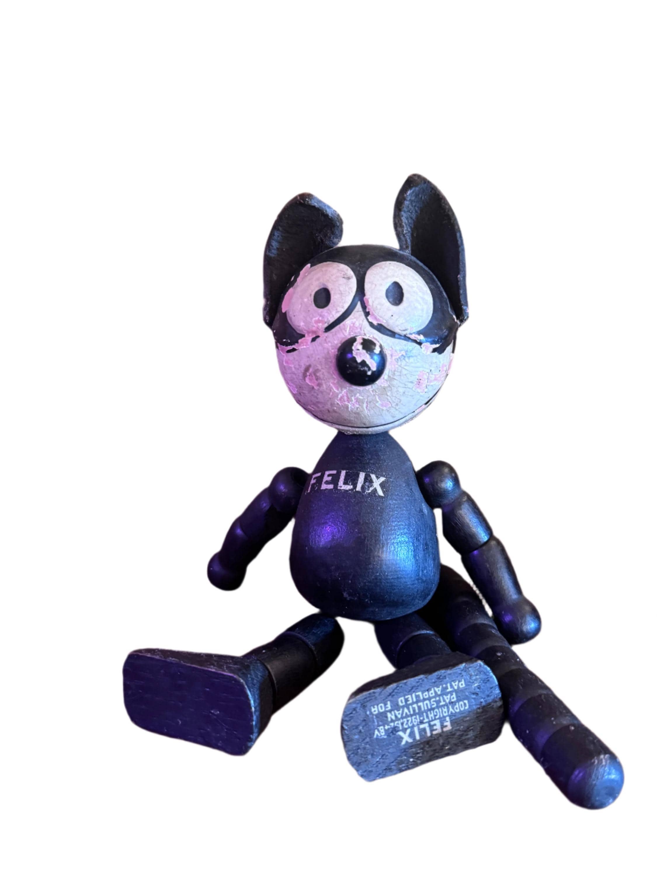 Antique Felix the Cat Wooden and Leather Toy - Etsy
