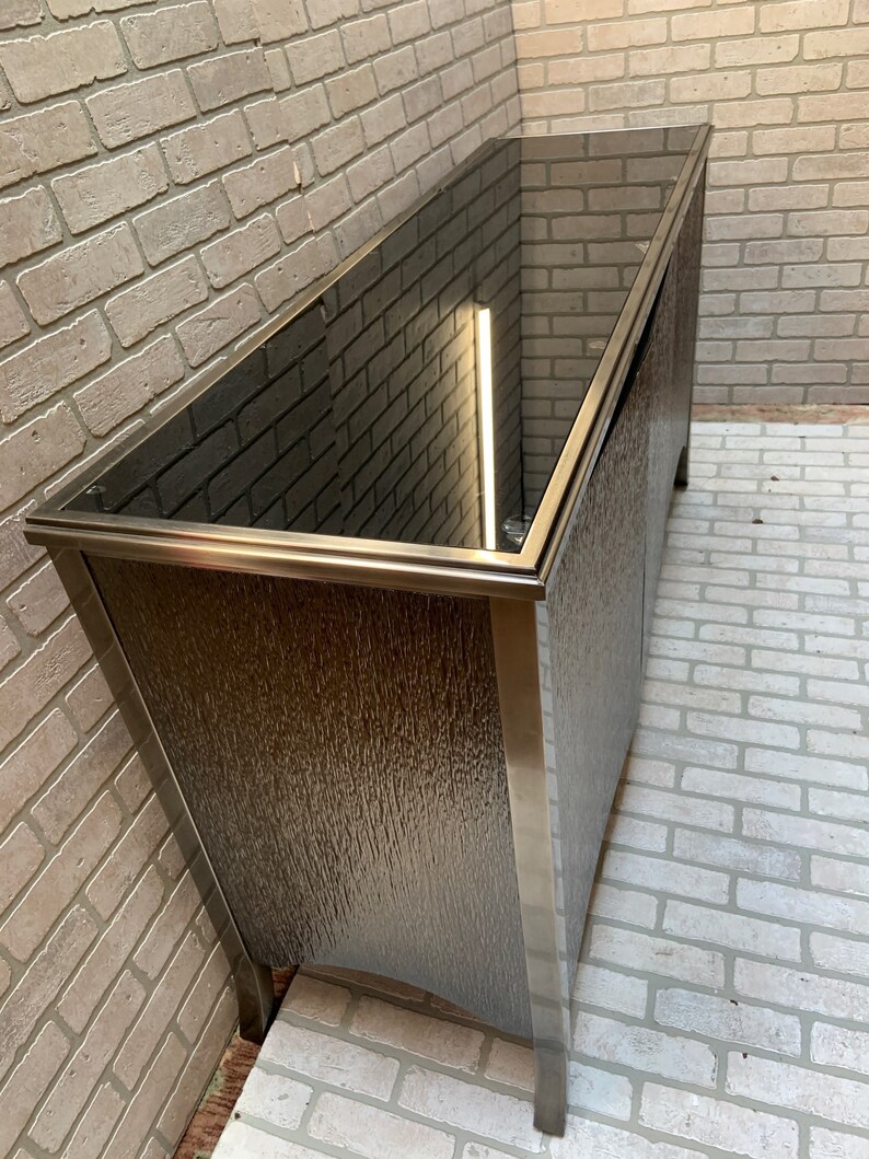 Mastercraft Textured Gunmetal Steel Clad Sideboard Etsy