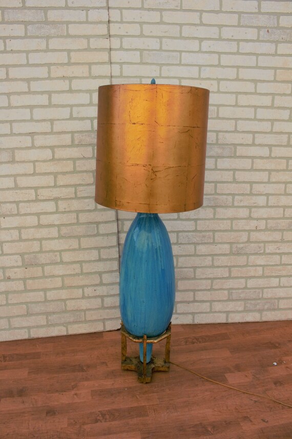 Turquoise and 2025 gold lamp