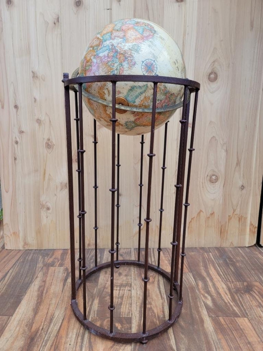 Mid Century Replogle Globe on Metal Floor Stand - Etsy
