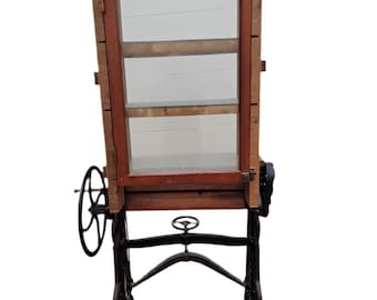 Antique Beste Deutsche Linen Press Mangel Machine