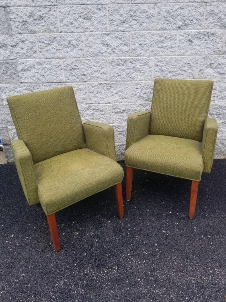 Mid Century Modern Green Armchairs by Milwaukee Chair ...