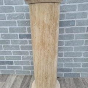 Vintage Column Shaped Marble Pedestal Stand
