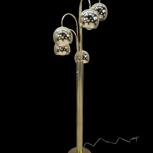 Mid Century Modern Gold 5 Light Orb Floor Lamp - Etsy
