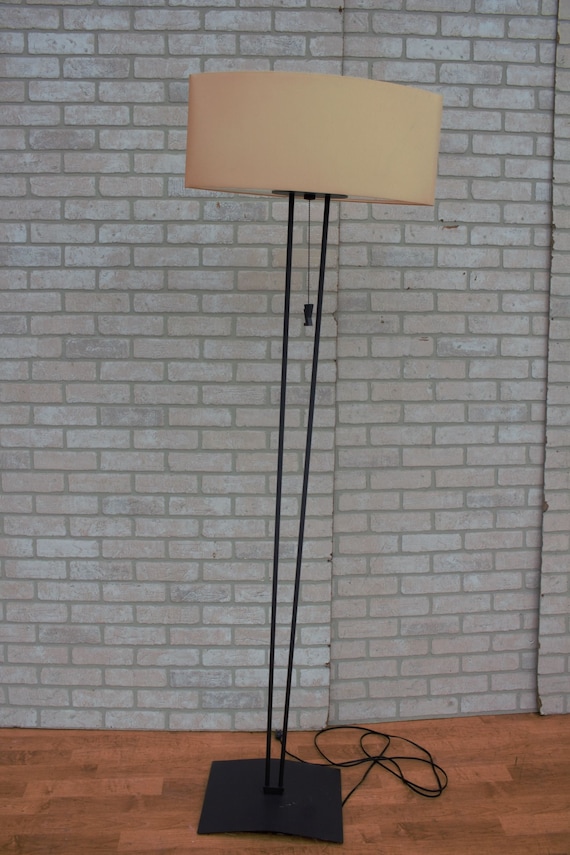 Mid century black floor cheap lamp